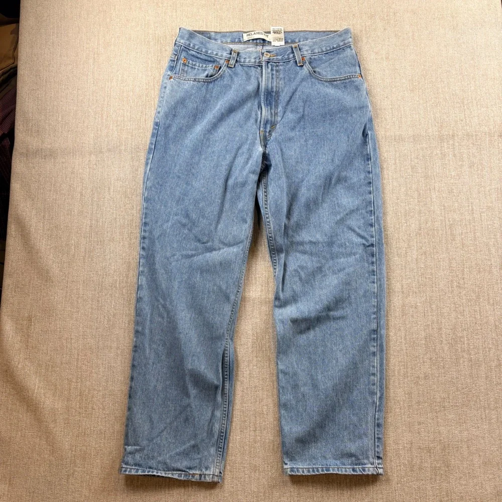 Vintage 02/06 Levis 550 Relaxed Fit Tapered Leg Blue Denim Jeans Mens 36x30 Y2K